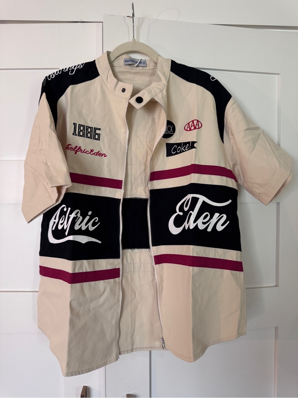 Aelfric Eden Short-Sleeve Button Down oversized Shirt/ Racing shirt